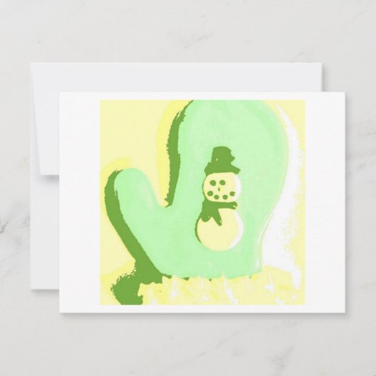 Pop Art Snowman Mitten (Voorkant)