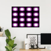 Pop Art Soft Violet Blobbes Poster (Thuiskantoor)