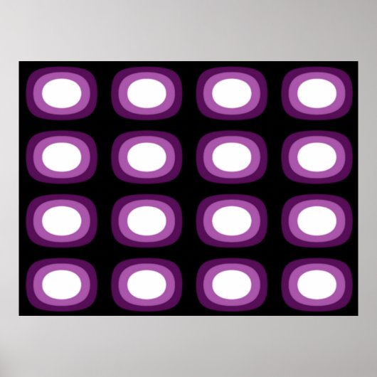 Pop Art Soft Violet Blobbes Poster (Voorkant)