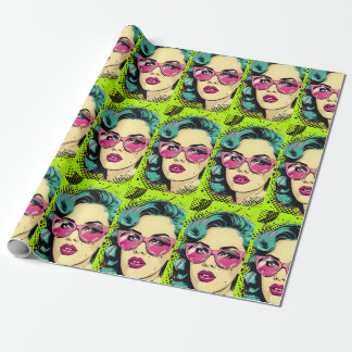 Pop Art Softball Wrapping Paper Cadeaupapier