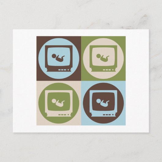 Pop Art Sonogrammen Briefkaart (Voorkant)