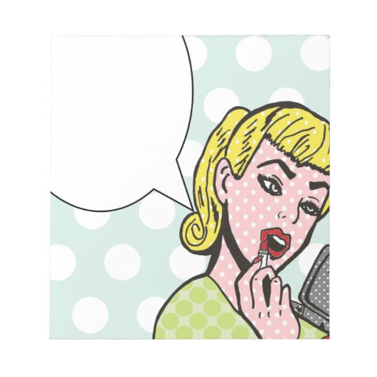 Pop Art Speech Bubble Notitieblok (Voorkant)