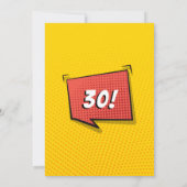 Pop Art Speech Bubble Surprise Birthday Party Kaart (Achterkant)