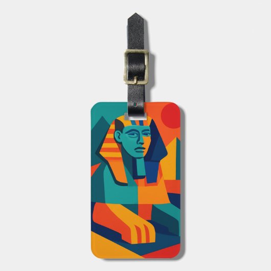 Pop Art Sphinx Bagagelabel (Voorkant verticaal)