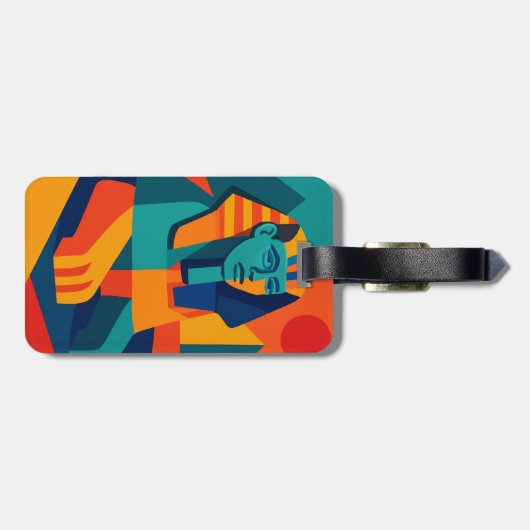 Pop Art Sphinx Bagagelabel (Achterkant horizontaal)