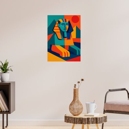 Pop Art Sphinx Kleurrijk Poster (Woonkamer 3)