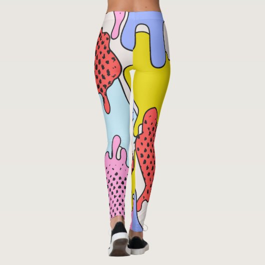 Pop Art Splatter: Stripverhaal Leggings (Achterkant)
