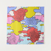 Pop Art Splatter: Stripverhaal Wandkleed (Voorkant (horizontaal))