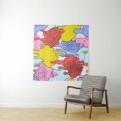 Pop Art Splatter: Stripverhaal Wandkleed (In Situ (horizontaal))