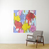 Pop Art Splatter: Stripverhaal Wandkleed (In situ)