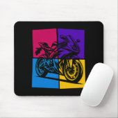 Pop Art sportmotor Muismat (Met muis)