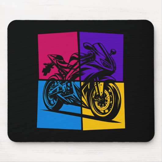 Pop Art sportmotor Muismat (Voorkant)