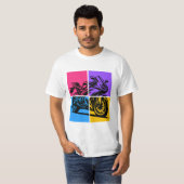 Pop Art sportmotor T-shirt (Voorkant volledig)