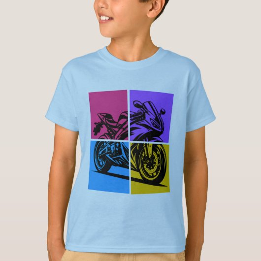 Pop Art Sportmotor T-shirt (Voorkant)