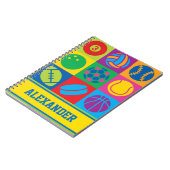 Pop Art Sports Balls Notitieboek (Linkerzijde)