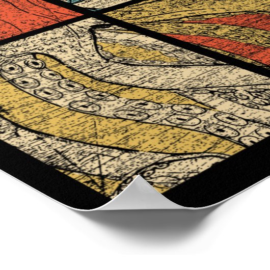 Pop Art Squid Octopus Poster (Hoek)