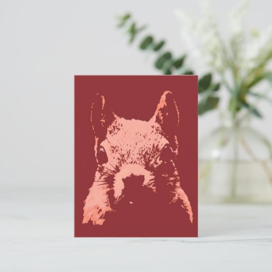 Pop Art Squirrel Briefkaart (Staand voorkant)