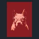 Pop Art Squirrel Poster<br><div class="desc">Funny Squirrel Pop Art Digital Afbeelding</div>
