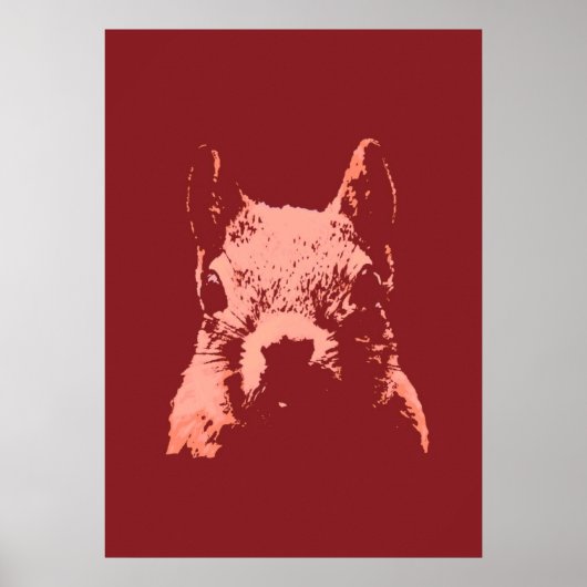 Pop Art Squirrel Poster (Voorkant)