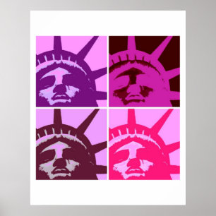 Pop Art-standbeeld van de vrijheid Poster