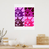 Pop Art-standbeeld van de vrijheid Poster (Keuken)
