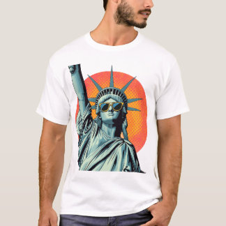 Pop Art-standbeeld van de Vrijheid T-shirt