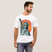 Pop Art-standbeeld van de Vrijheid T-shirt (Voorkant volledig)
