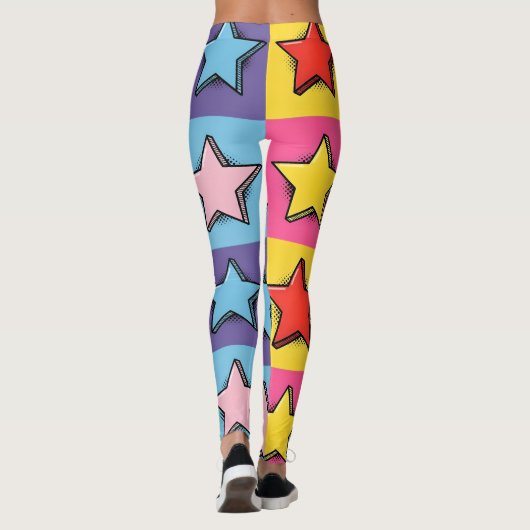Pop Art Stars Leggings (Achterkant)