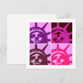 Pop Art Statue of Liberty Platte Kaart (Voorkant / Achterkant)