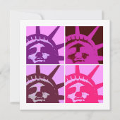 Pop Art Statue of Liberty Platte Kaart (Voorkant)