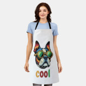 Pop Art Stierhond Met Beschermbril Schort (Gedragen)