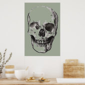 Pop Art stijl schedel Poster (Keuken)