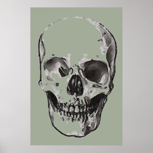 Pop Art stijl schedel Poster