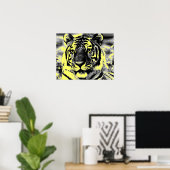Pop Art Stijl Tijger Posters (Thuiskantoor)