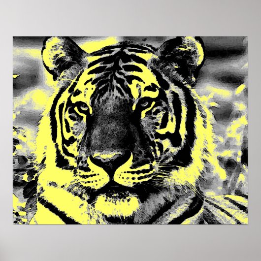Pop Art Stijl Tijger Posters (Voorkant)