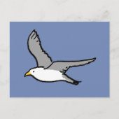 Pop-Art stijl vliegende zeemeeuw Briefkaart (Voorkant)