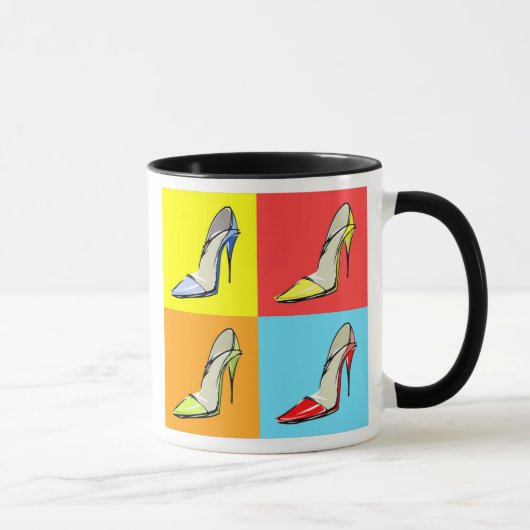 Pop Art Stilettos Coffee Mok, thema Mode Mok (Rechts)