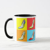 Pop Art Stilettos Coffee Mok, thema Mode Mok (Links)