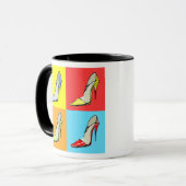 Pop Art Stilettos Coffee Mok, thema Mode Mok (Voorkant links)