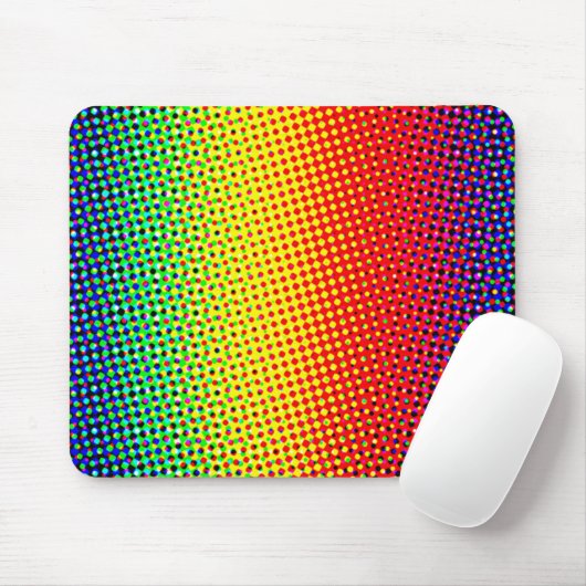 Pop Art Stippen Regenboog Helder Kleurrijk Gay Pri Muismat (Met muis)