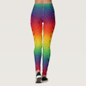 Pop Art Stippen Regenboog Helderkleurige homepage Leggings (Achterkant)