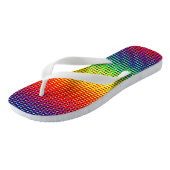 Pop Art Stippen Regenboog Helderkleurige homepage Teenslippers (Schuin)
