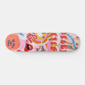 Pop Art Straat met naam Persoonlijk Skateboard (Horizontaal)