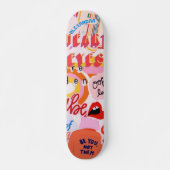 Pop Art Straat met naam Persoonlijk Skateboard (Voorkant)