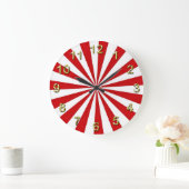 Pop Art Stralen: Rood en Wit Grote Klok (Huis)
