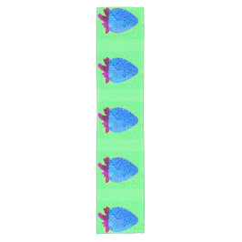 Pop Art Strawberry Blue Korte Tafelloper