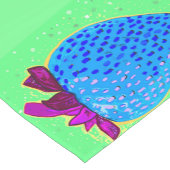 Pop Art Strawberry Blue Korte Tafelloper (Hoek)