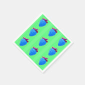 Pop Art Strawberry Blue Pattern Servet (Hoek)