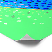 Pop Art Strawberry Blue Poster (Hoek)