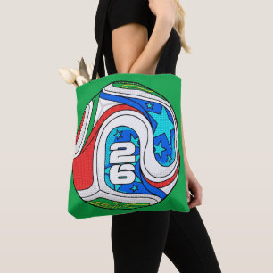 Pop Art Strip Graphic Twenty Six Voetbalster Tote Bag